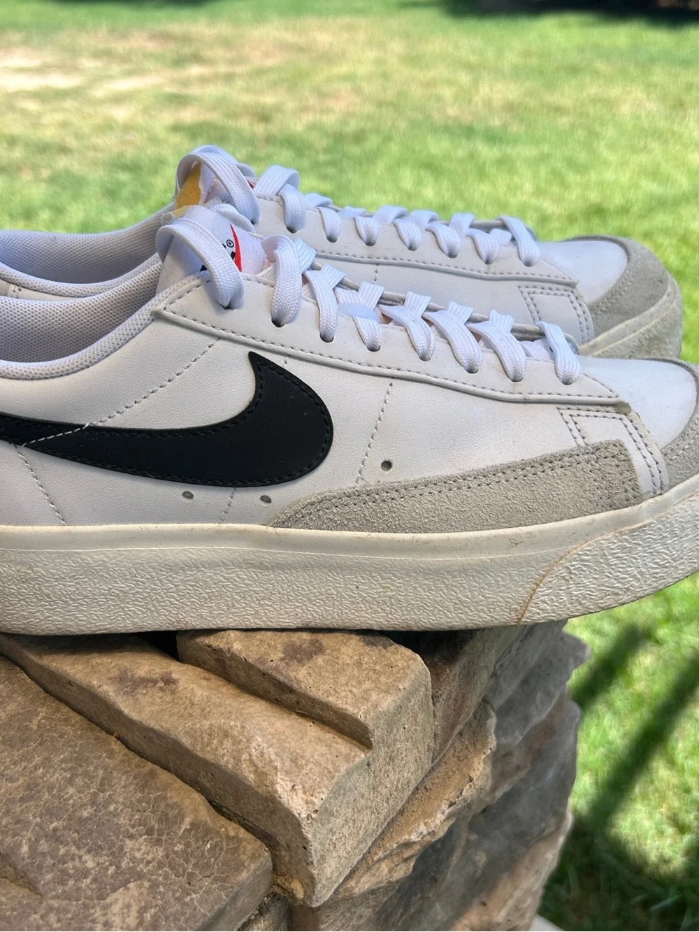 Nike White Low Blazer Platforms